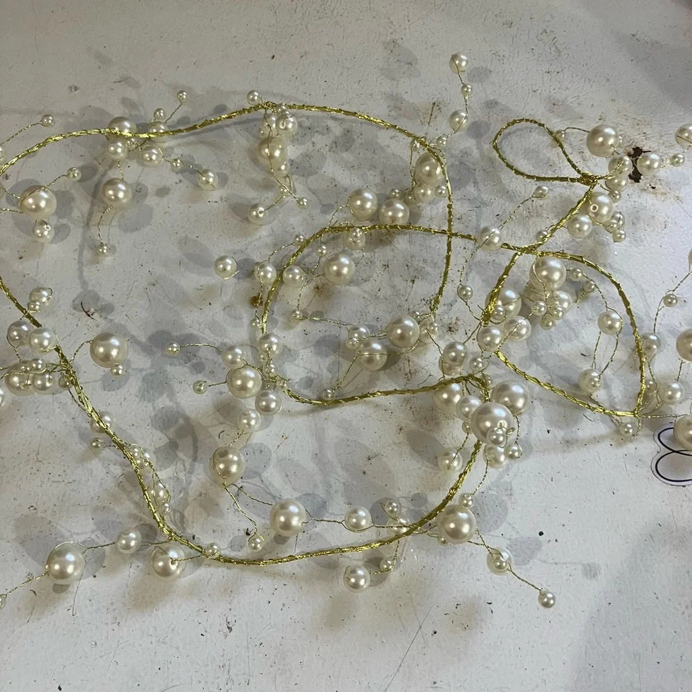 Beaded Ivory Pearl Garland Holiday Party Decor